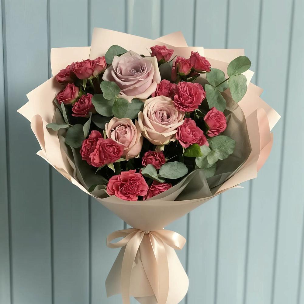 Букет цветов из: Гвоздики и Розы в Сямже