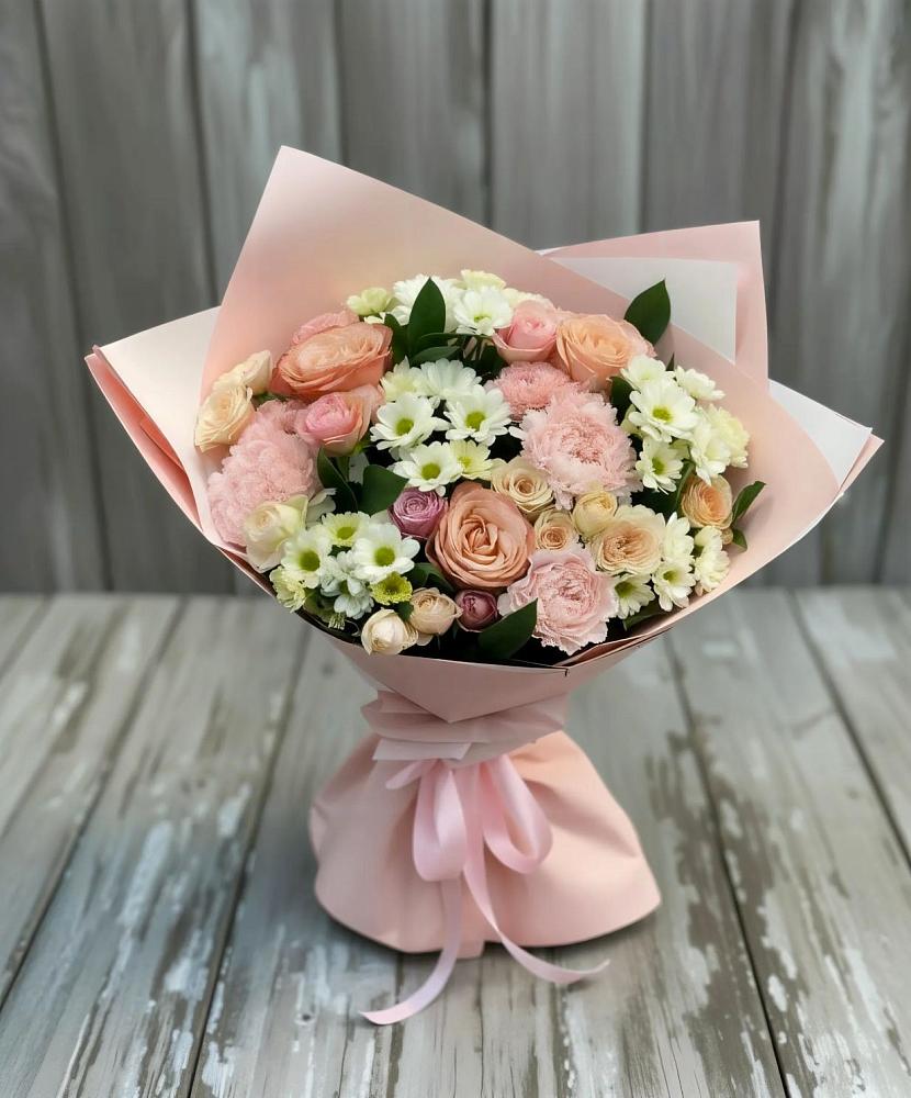 Букет цветов из: Гвоздики, Розы и Хризантемы в Сямже