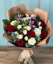 Букет цветов из:  Розы и Альстромерии в Сямже