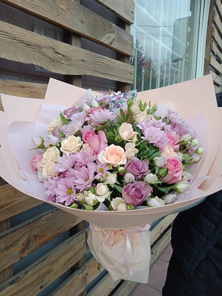 Букет цветов из: Розы и Хризантемы в Сямже