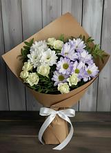 Букет цветов из:  Хризантемы и Розы в Сямже