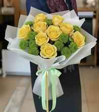 Букет цветов из:  Хризантемы и Розы в Сямже