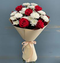 Букет цветов из:  Розы и Хризантемы в Сямже