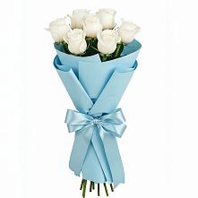 Букет 7 белых роз Проуд в Сямже