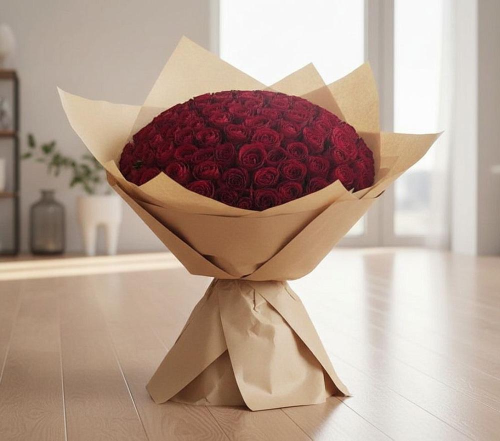 Букет 101 Красная роза в Сямже