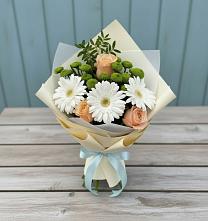 Букет цветов из:  Герберы, Розы и Хризантемы #REPLACE_PRED# Сямже