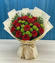 Букет цветов из:  Розы и Хризантемы в Сямже