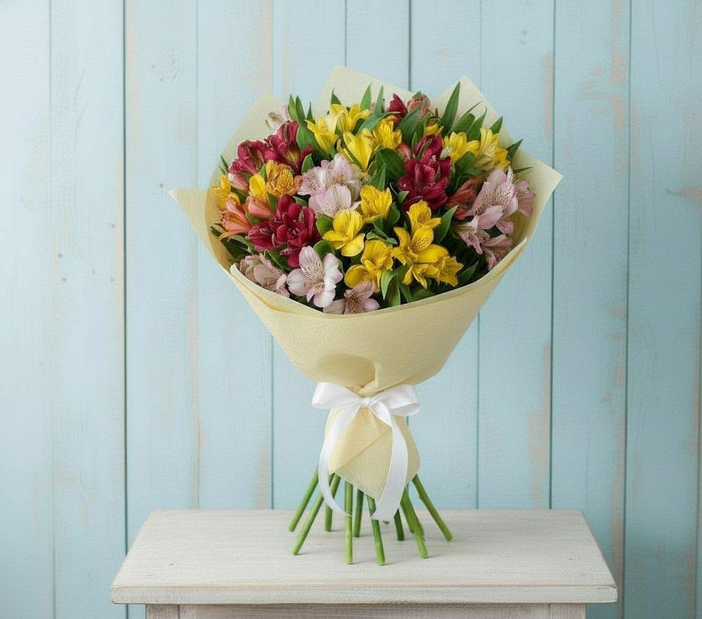 Букет цветов из: Альстромерии в Сямже