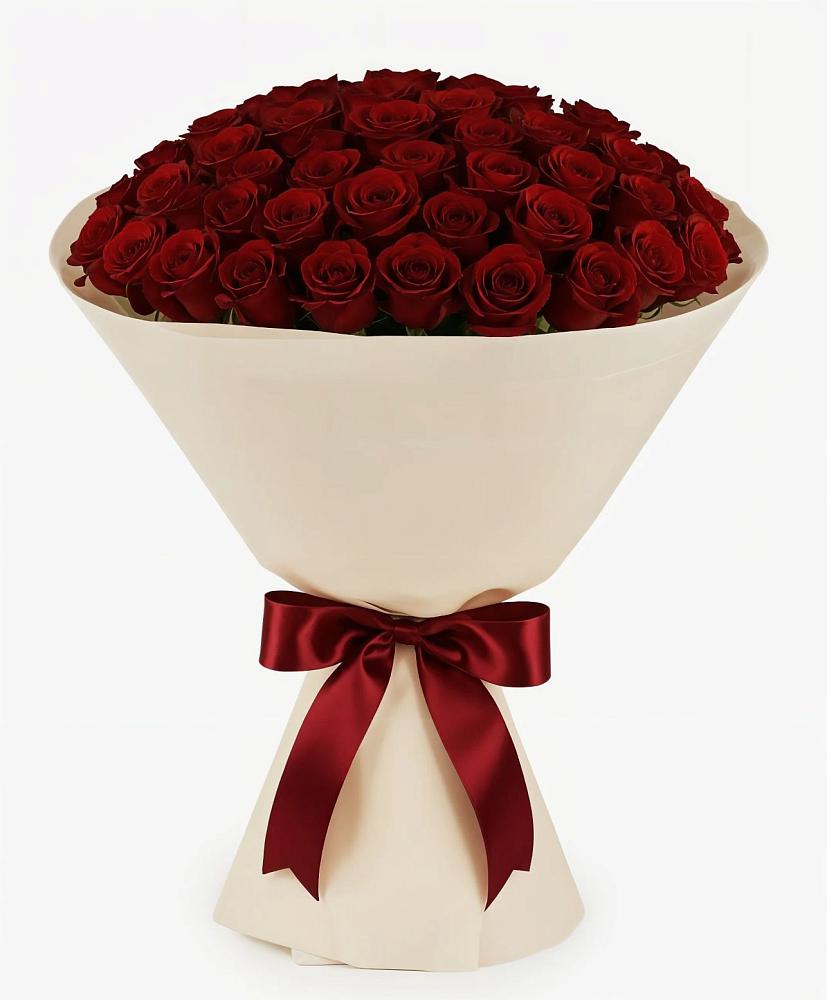 Букет 101 Бордовая роза Блэк Бакарра в Сямже